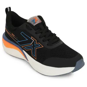 Leap7x Black Sports Lacing Running Shoes For Men ZEONEX-1 By Liberty Shoes With Toes For Running