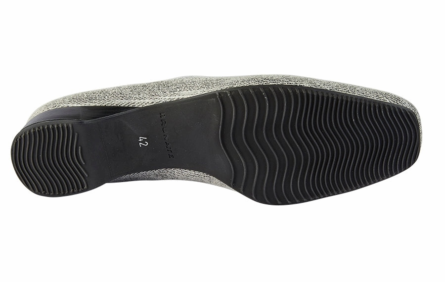 Br Band Silver Zebra Print Loafers