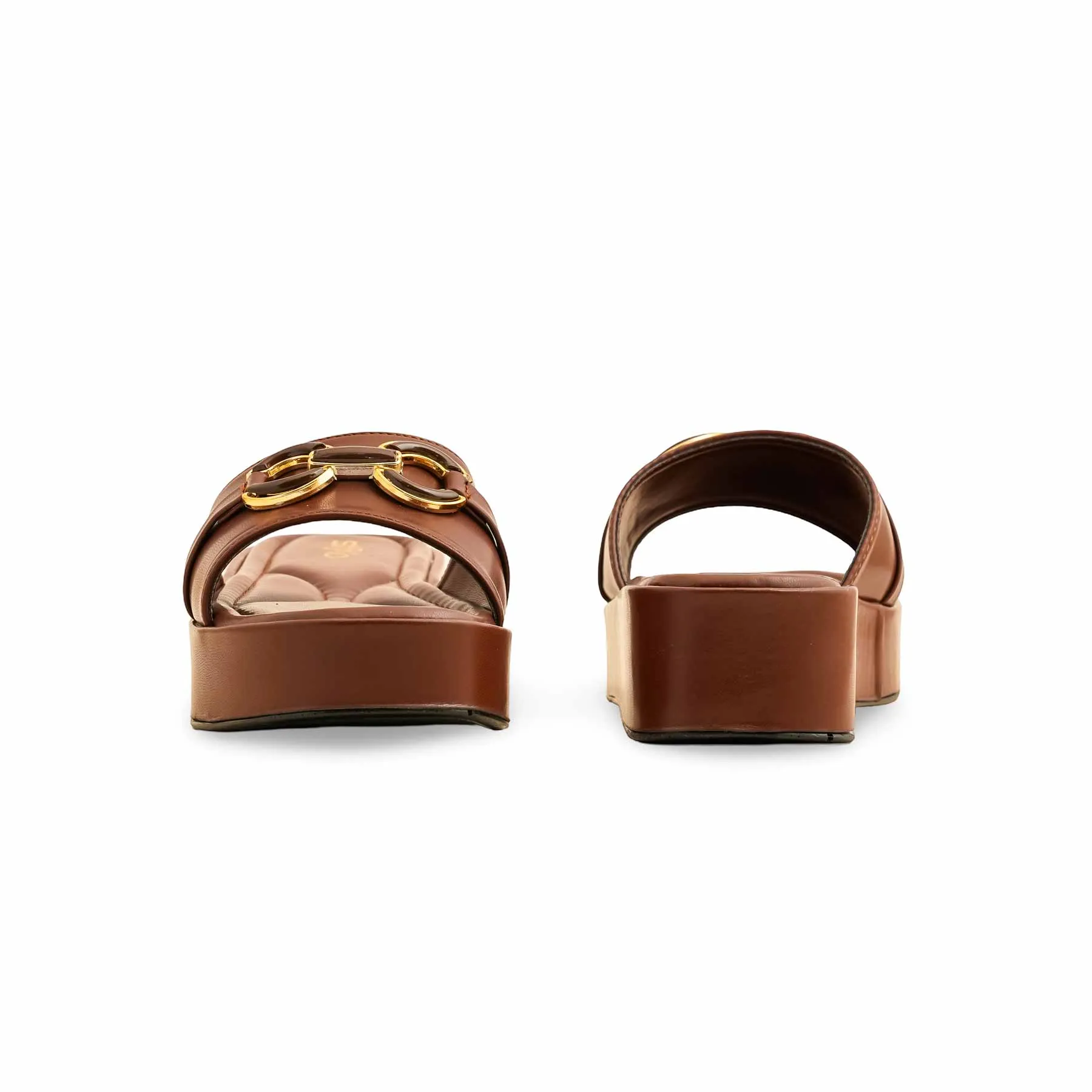 Slippers Booties Brown Formal Slipper PU0536