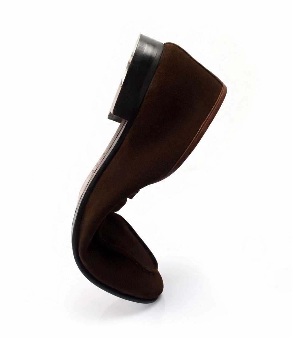 Brown Suede Penny Loafers - Ultra-Flex Bass Venetian Loafers