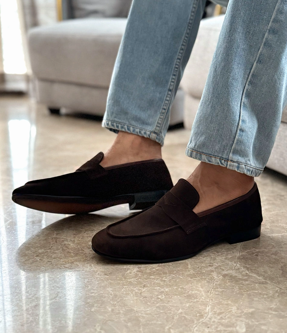 Dsw Loafers Brown Suede Penny Loafers - Ultra-Flex