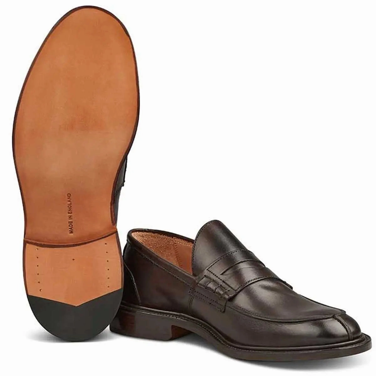 Chunky High Heel Loafers Tricker's James Penny Loafers - Mens Shoes - Espresso