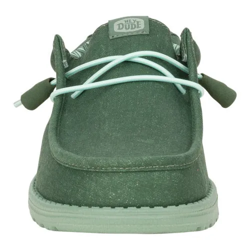 Archie Ii Crazy Horse Leather Shoes Wally Stretch Canvas - Duck Green/Iceberg Green