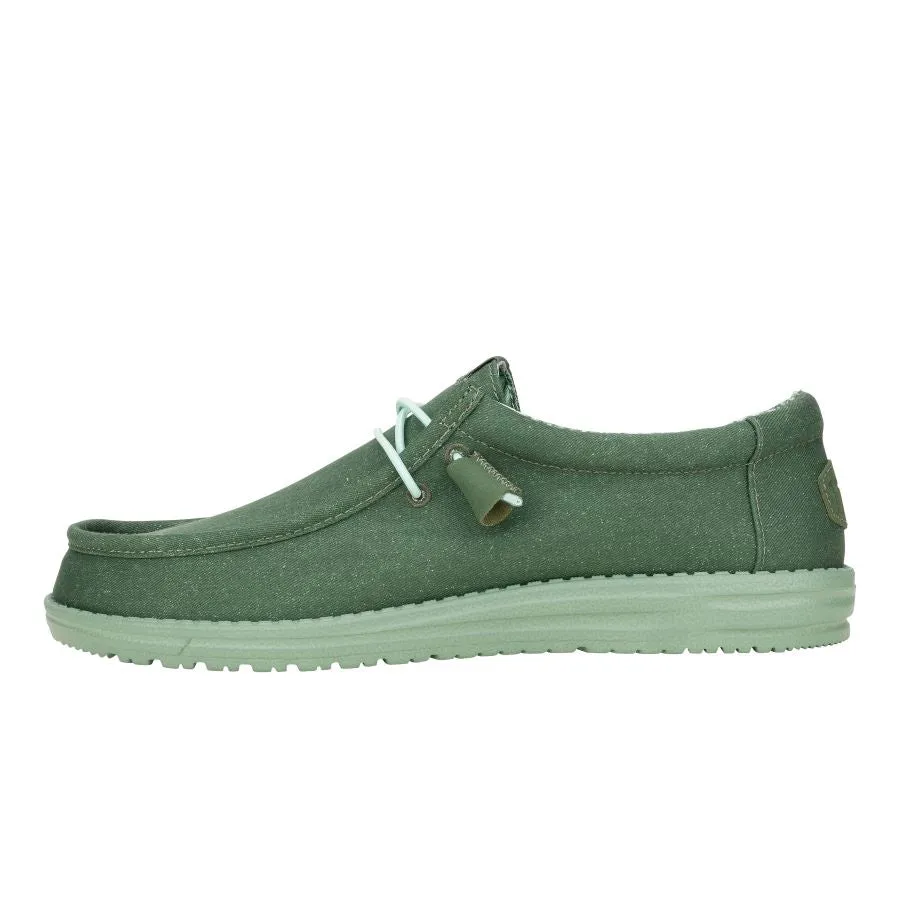 Shoe Boots Lace Up Wally Stretch Canvas - Duck Green/Iceberg Green