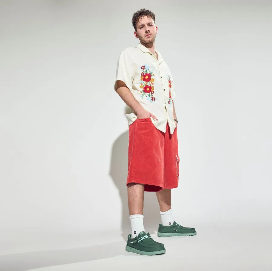 Canvas Shoes Lace Up Wally Stretch Canvas - Duck Green/Iceberg Green