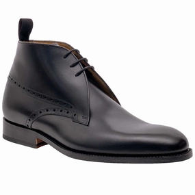 40% OFF BARKER Tyne Boots - Mens Chukka - Black Calf - Size: UK 10.5 Studded Cowboy Boots