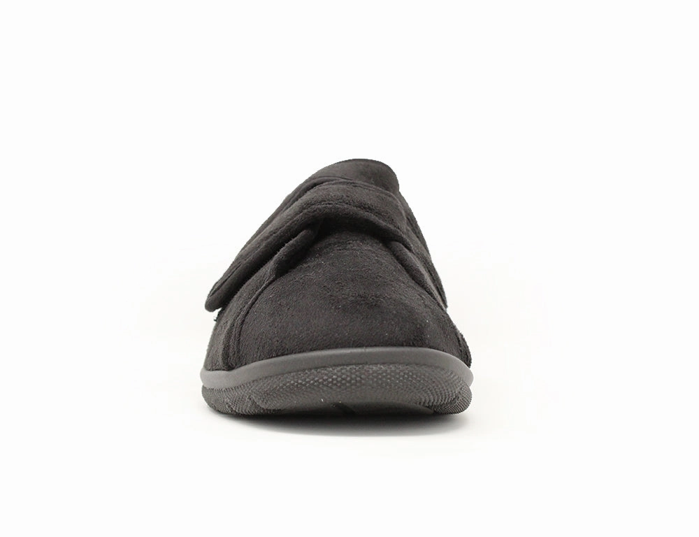 Mens Easy Fit Joseph Black Slippers Slippers For Wood Floors