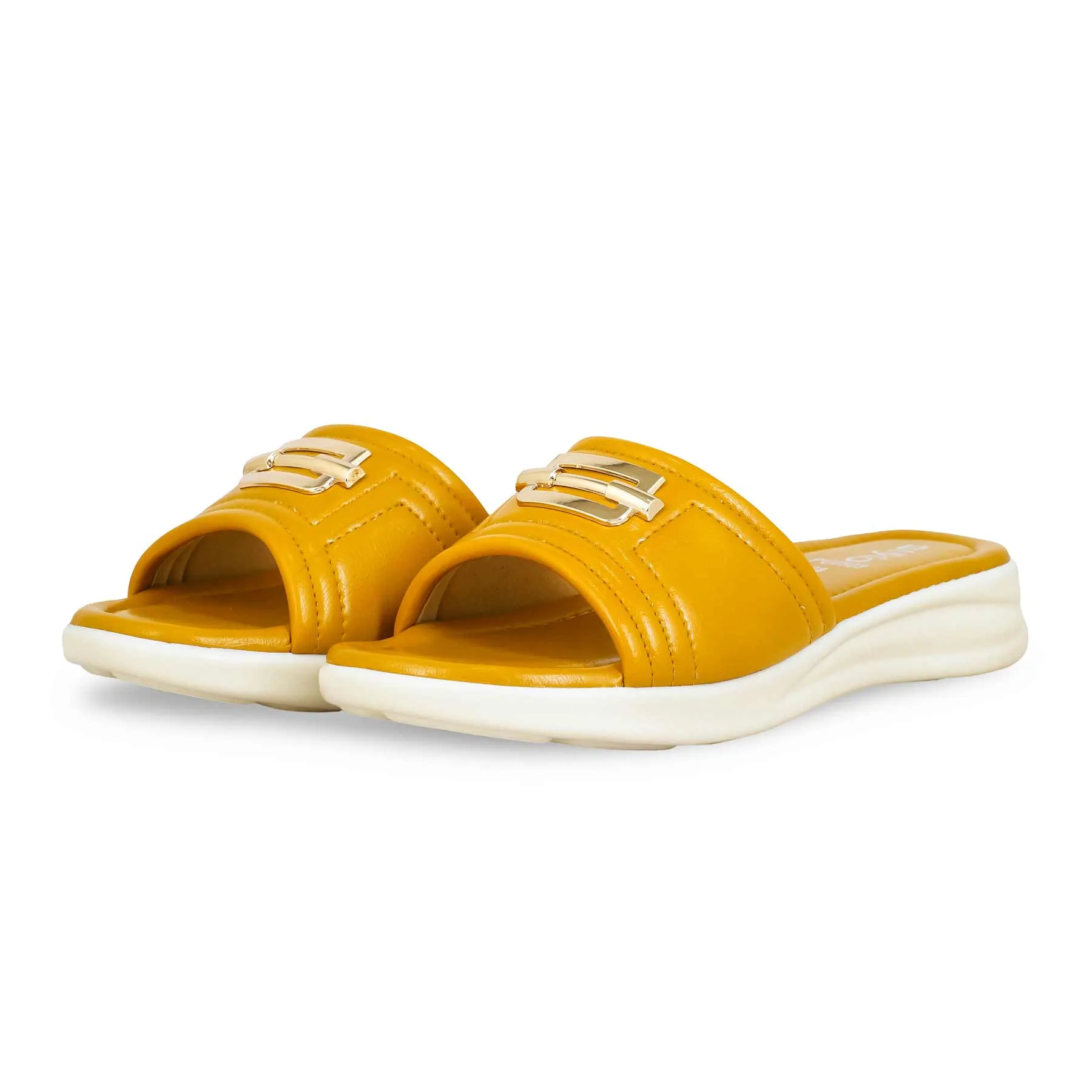 Mustard Formal Slipper PU0503 Slippers Vs Flip Flops