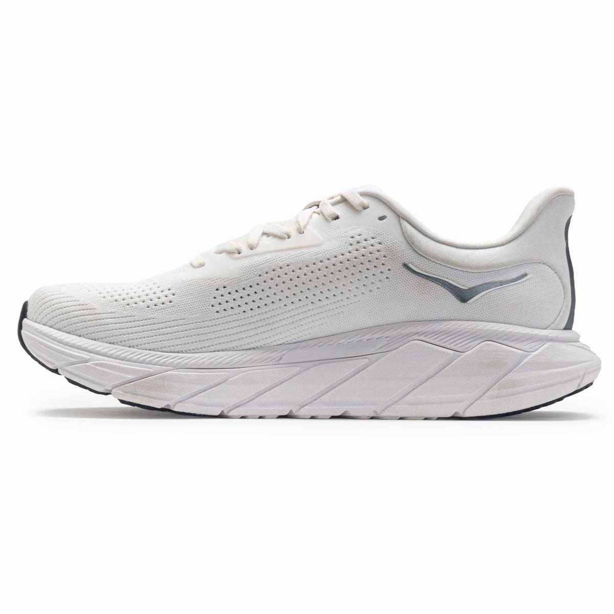 Outlet Store Hoka Arahi 7 Textile Men's Blanc De Blanc Steel Wool Comfort Trainers - UK 9 - US 9.5 Men - EU 43 1/3