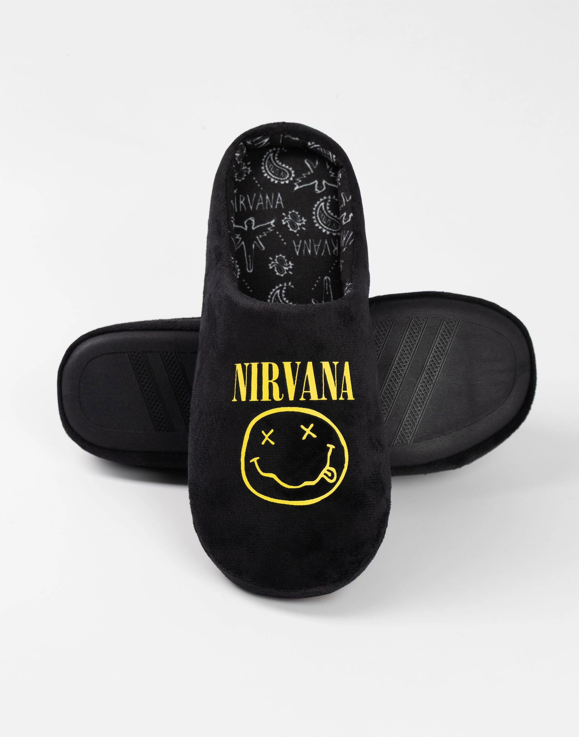 Nirvana Logo Unisex Black Mule Slippers Best Slippers For Pregnancy