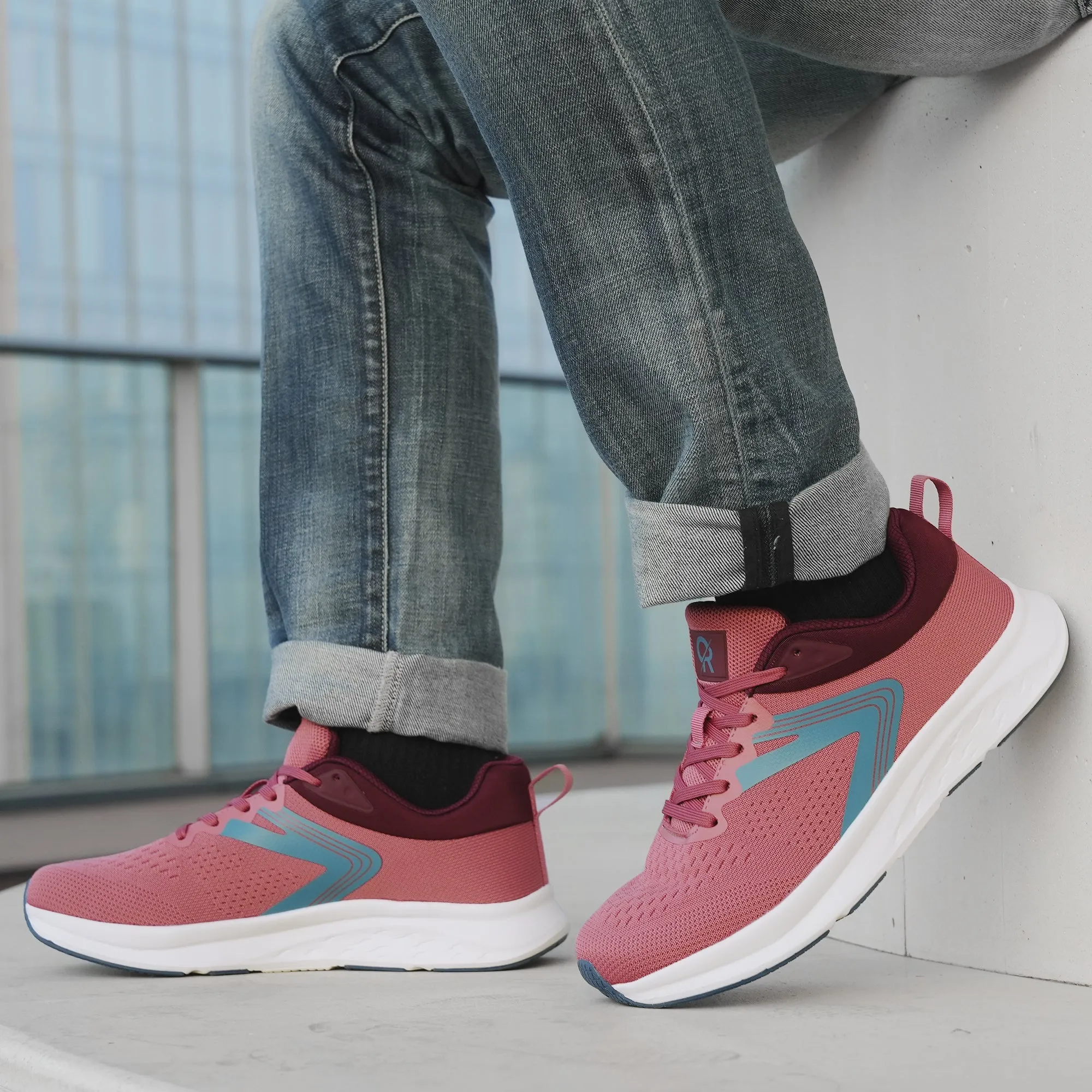 Resole Running Shoes Fuchsia Sneakers Wide Toe Box-Isaac