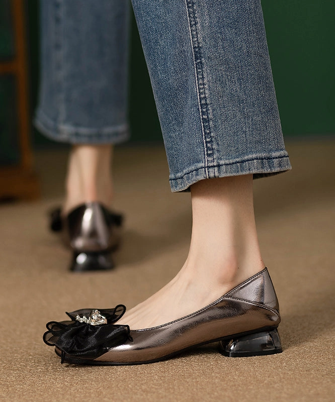 New Balance 9060 Red 2024 New French Bow Splicing Faux Leather Flat Shoes QK030