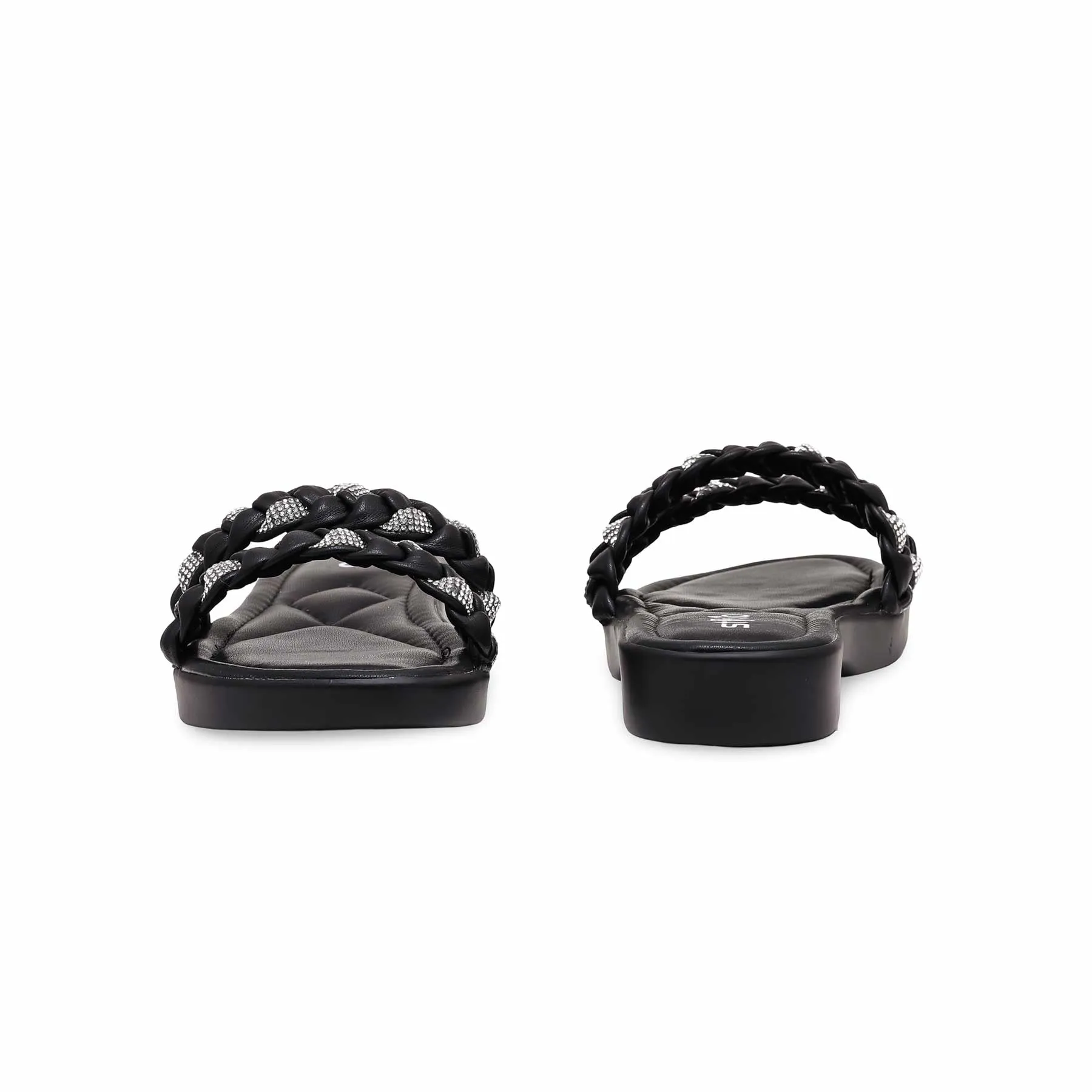 Black Formal Slipper PU0484 Best Pregnancy Slippers