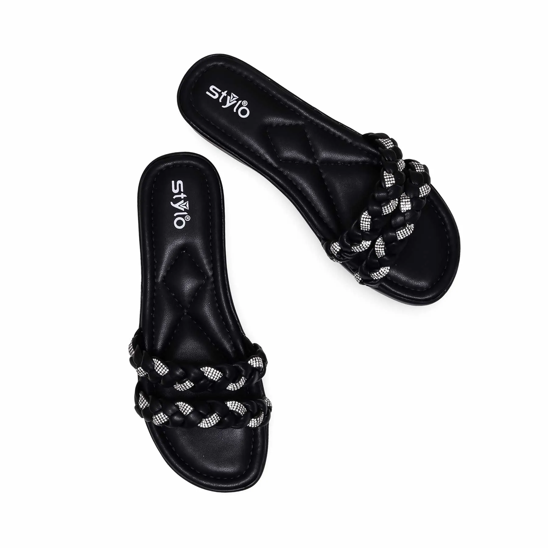 Black Formal Slipper PU0484 Peripheral Neuropathy Slippers