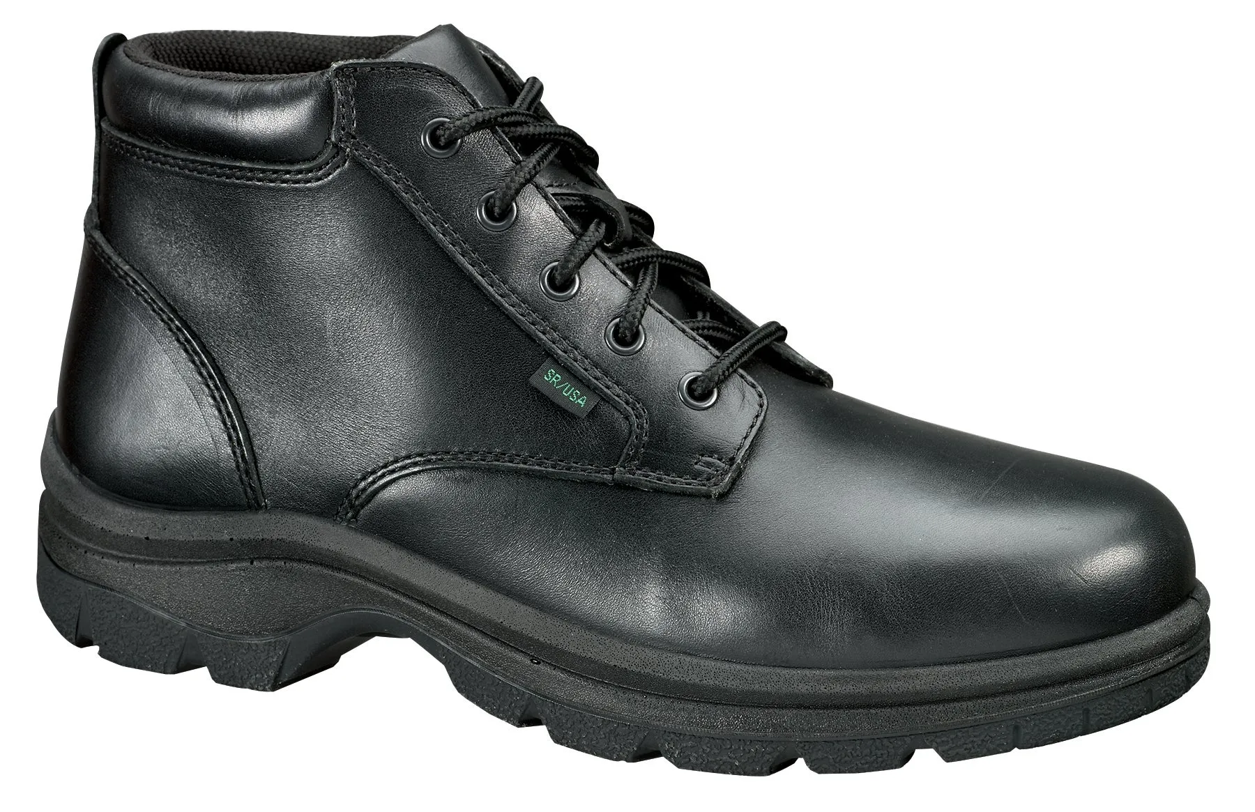 Boots In The Park Albuquerque 2025 Thorogood Mens Softstreets Black Leather Boots Plain Toe Chukka
