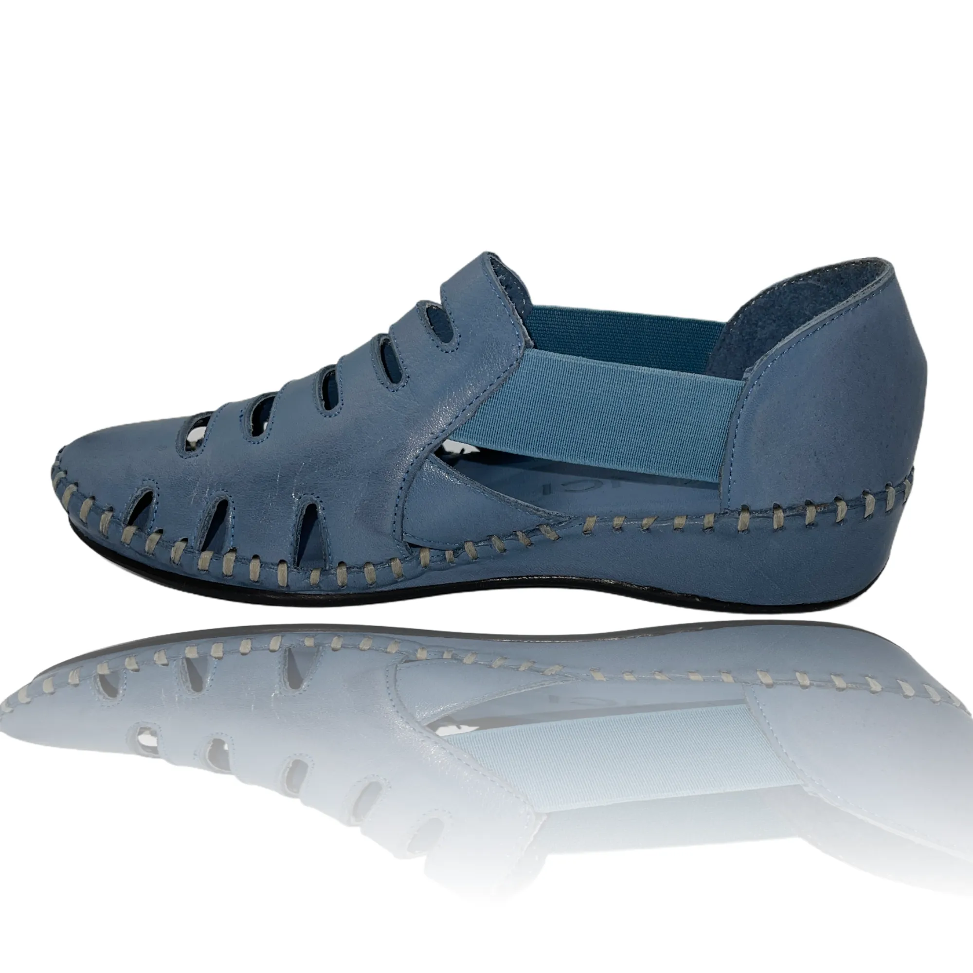 The Maerdy Blue Leather Sandal Final Sale! Oil Slick Oxfords