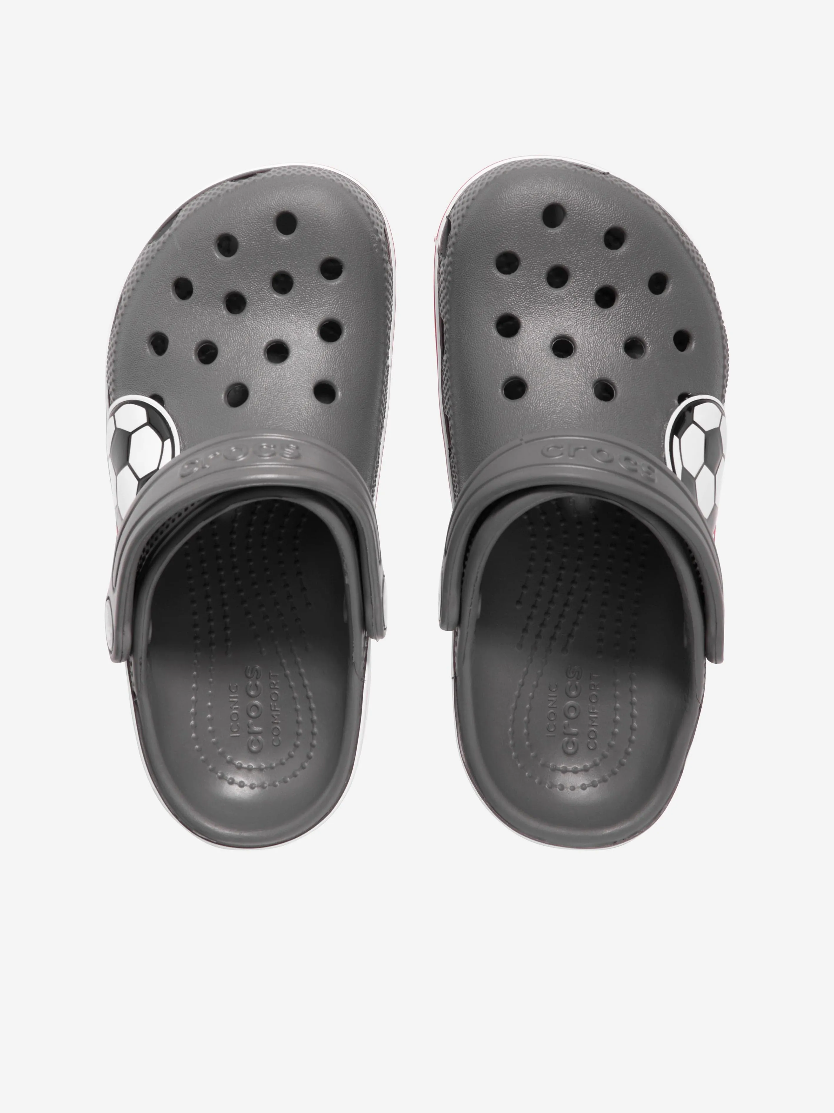 Crocs Boys Classic Soccer Band Clog in Grey Soccer Cleats Puma Sakura