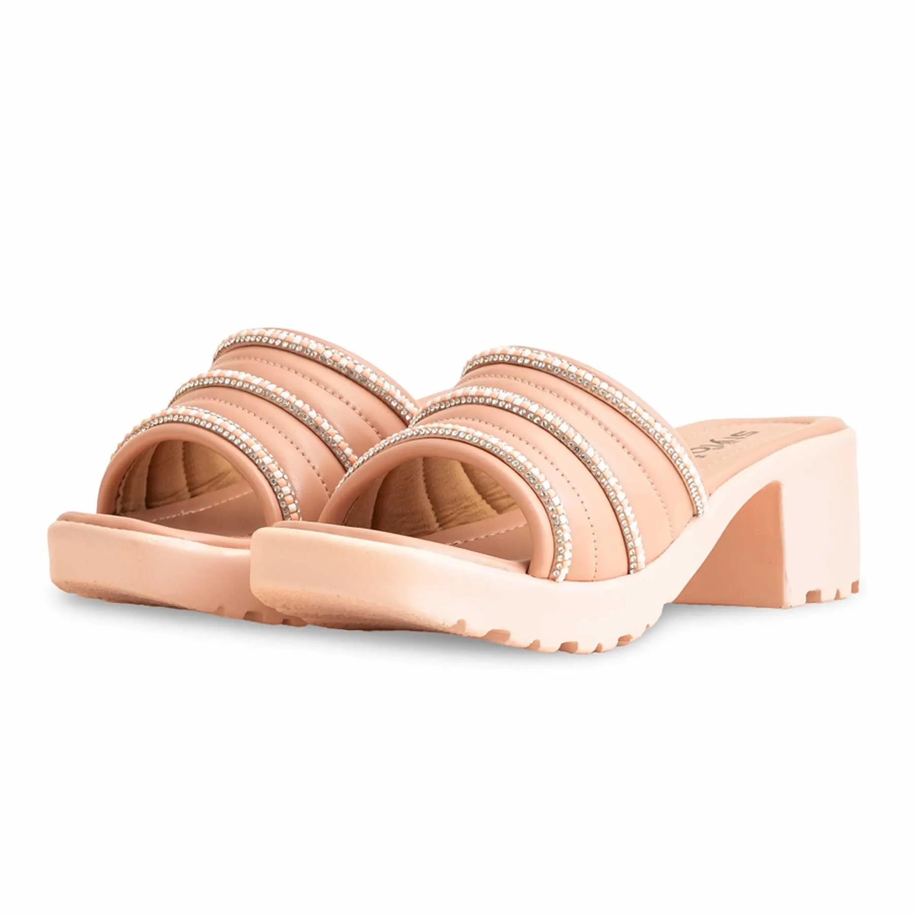 Feet With Slippers Pink Formal Slipper PU0496