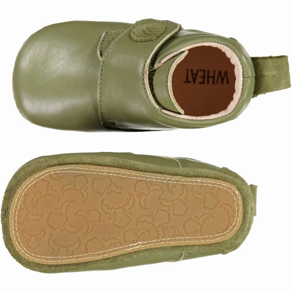 Dakota Leather Indoor Shoe - heather green T.j. Slippers