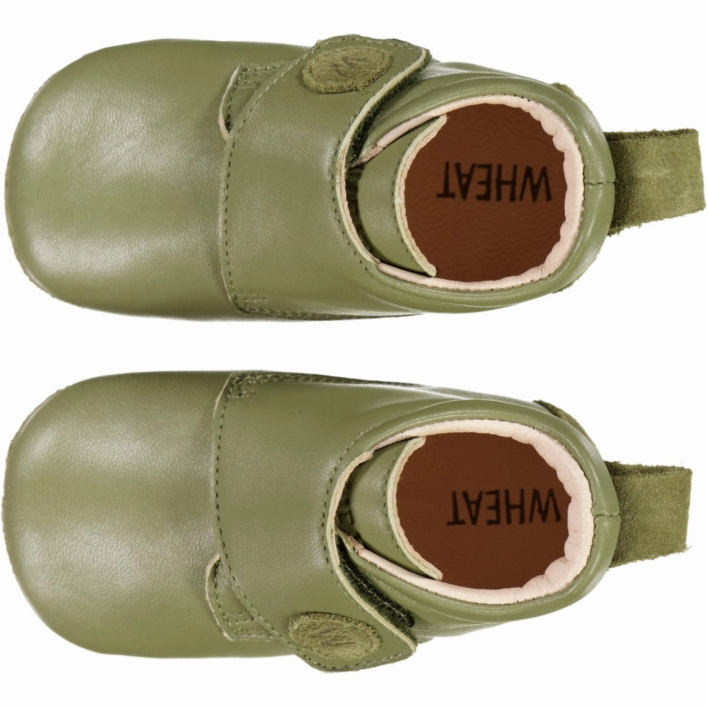 Snooki Slippers Frog Dakota Leather Indoor Shoe - heather green