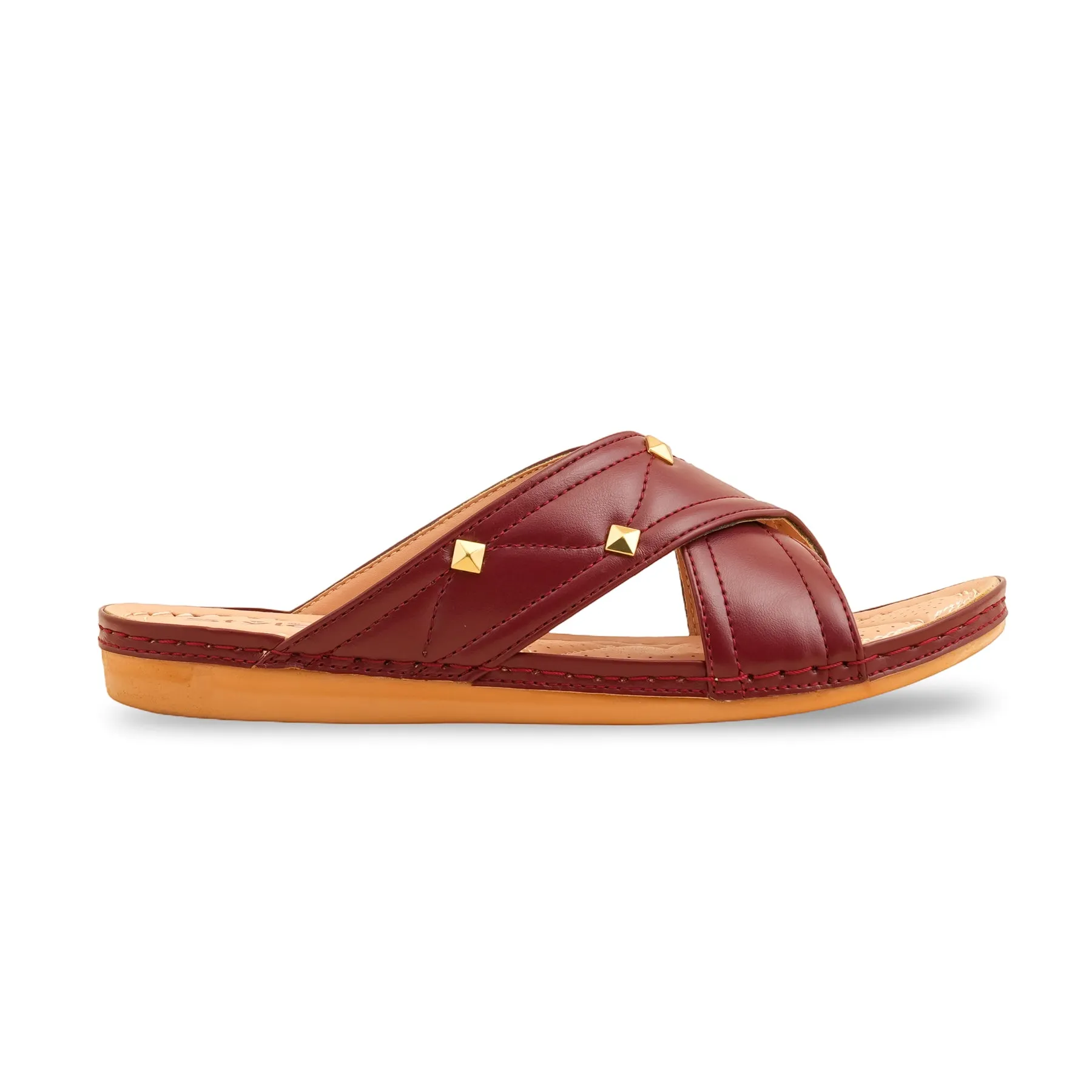 Maroon Formal Slipper PU0539 Kors Slippers