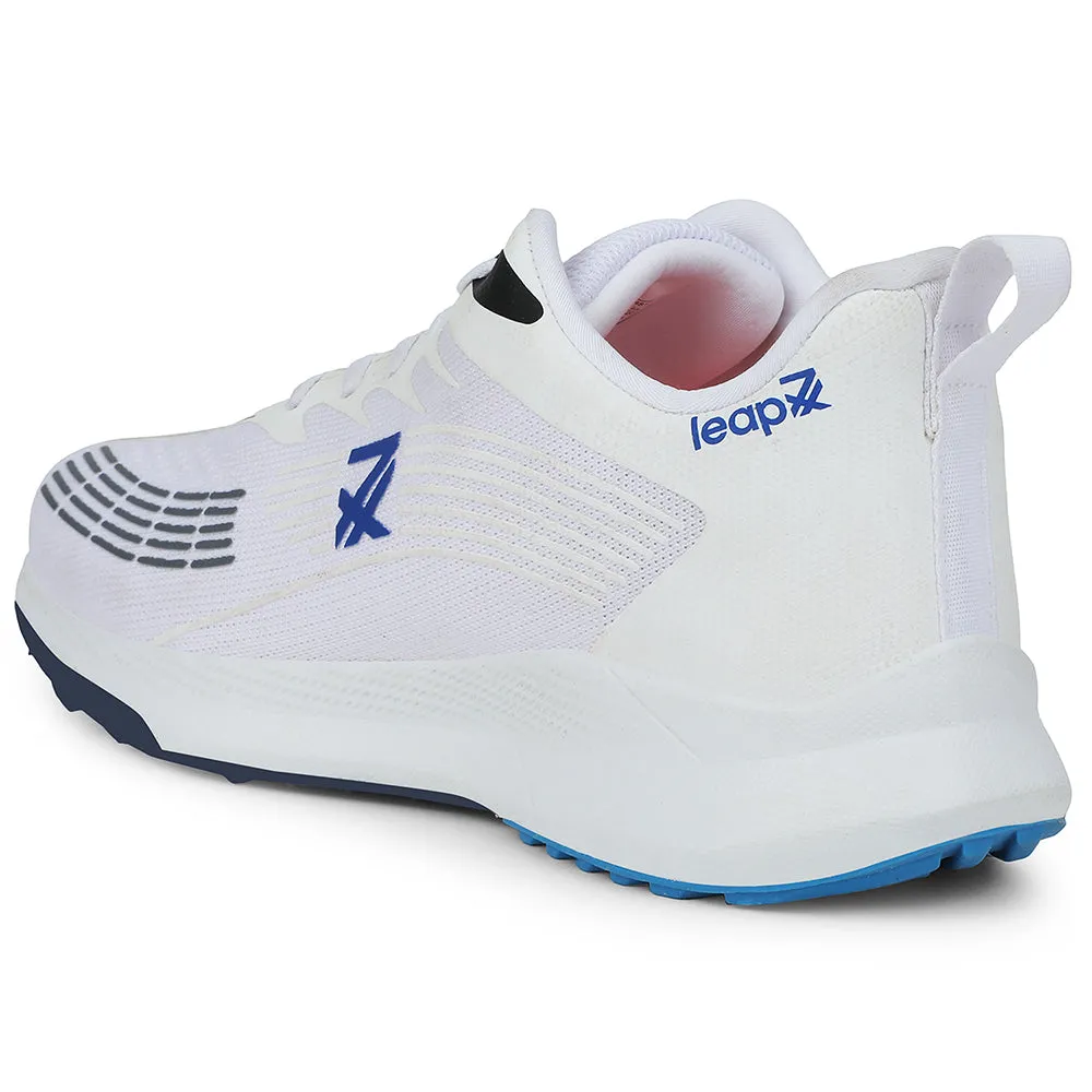 Leap7x White Lacing Sports Running Shoes For Men RW-14 By Liberty Japanese Running Shoes