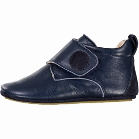 Dakota Leather Indoor Shoe - navy Slippers Pizza