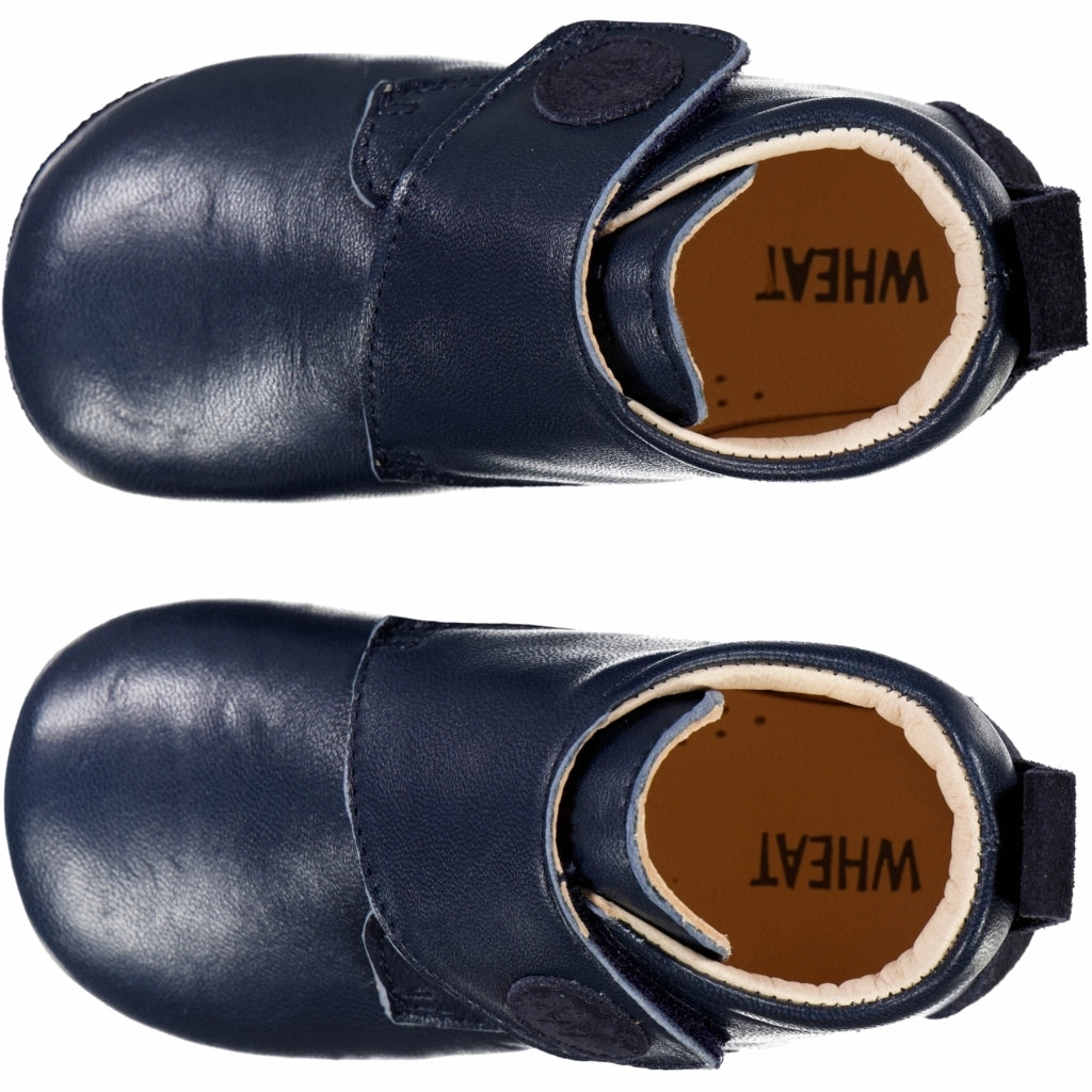 Wizard Slippers Dakota Leather Indoor Shoe - navy
