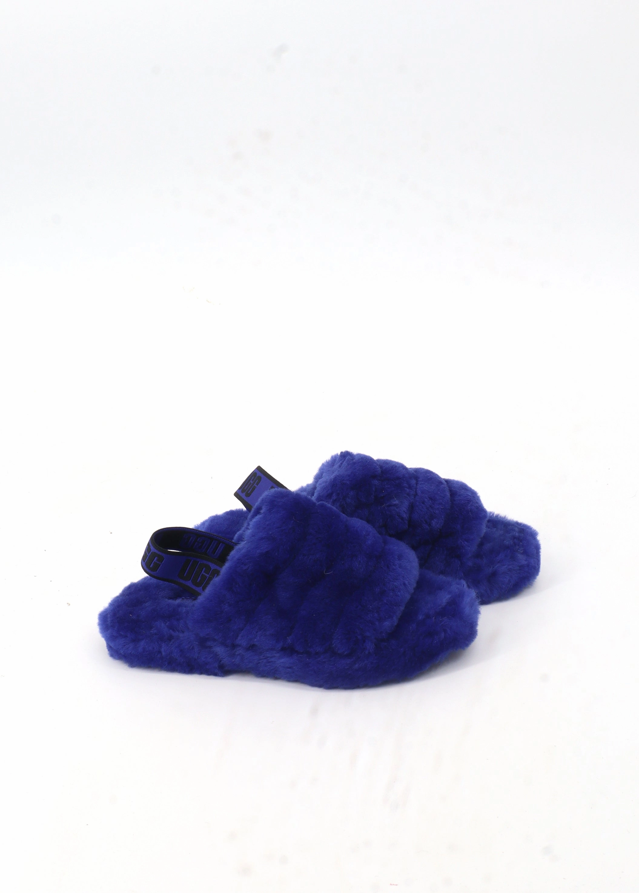 Aldo Slippers Kids Girl's Fur Slippers,Navy