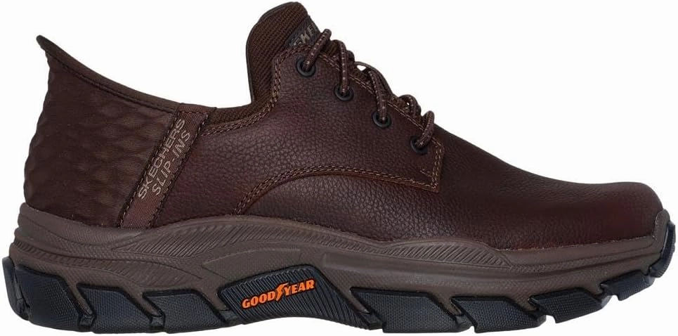 Skechers USA Men's Respected-Garrett Loafer Brown Brogue
