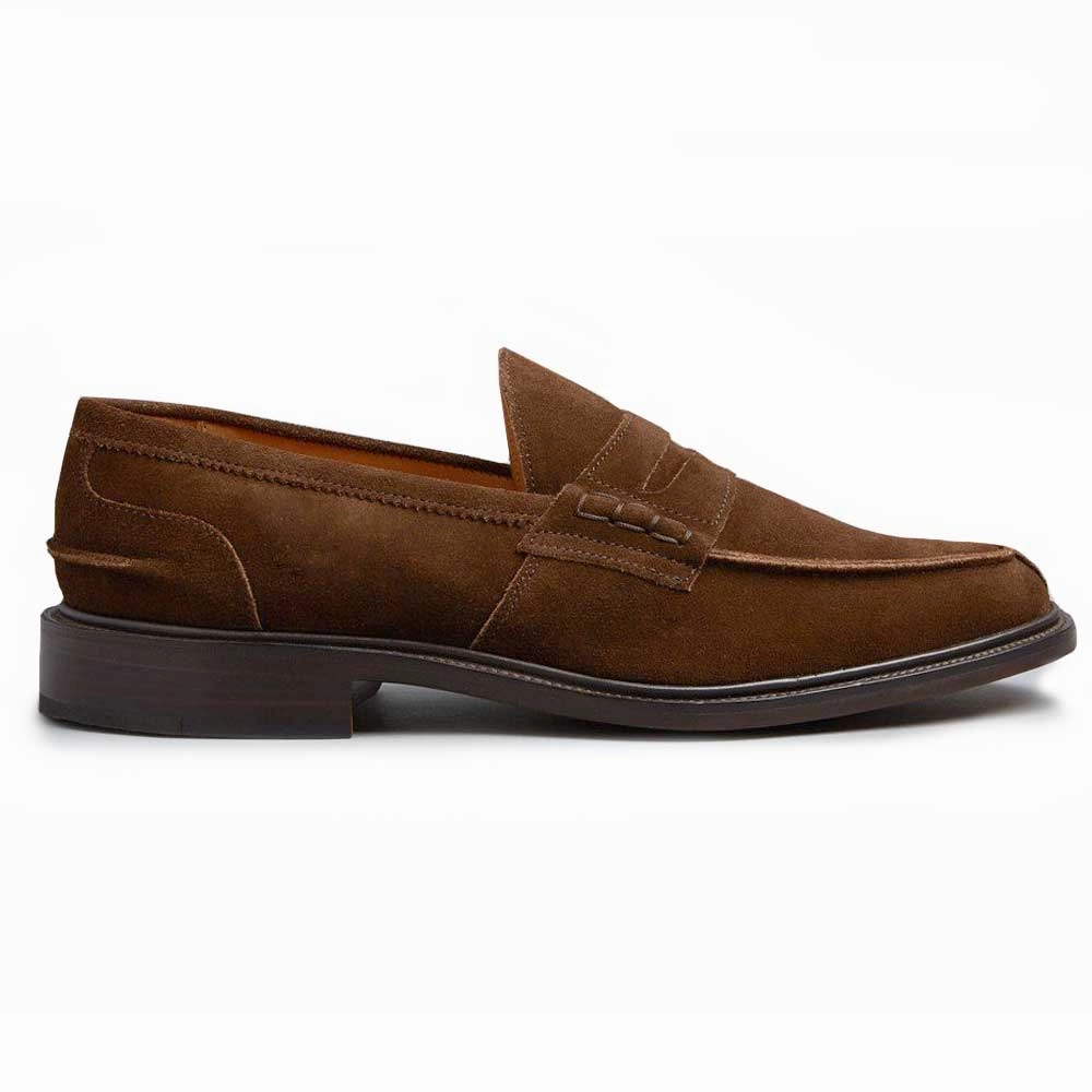 Loafers Men's Tricker's James Penny Loafers - Mens Shoes - Chocolate Suede