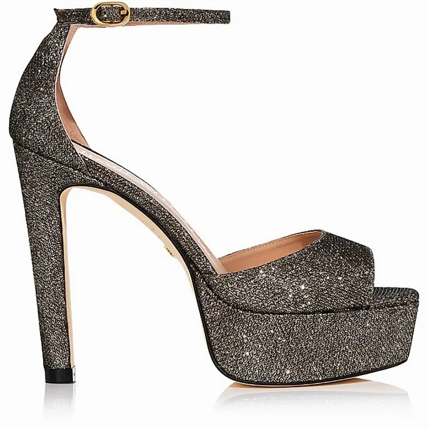 New Balance 327 Black Disco Ankle Strap Platform Sandals In New Pyrite