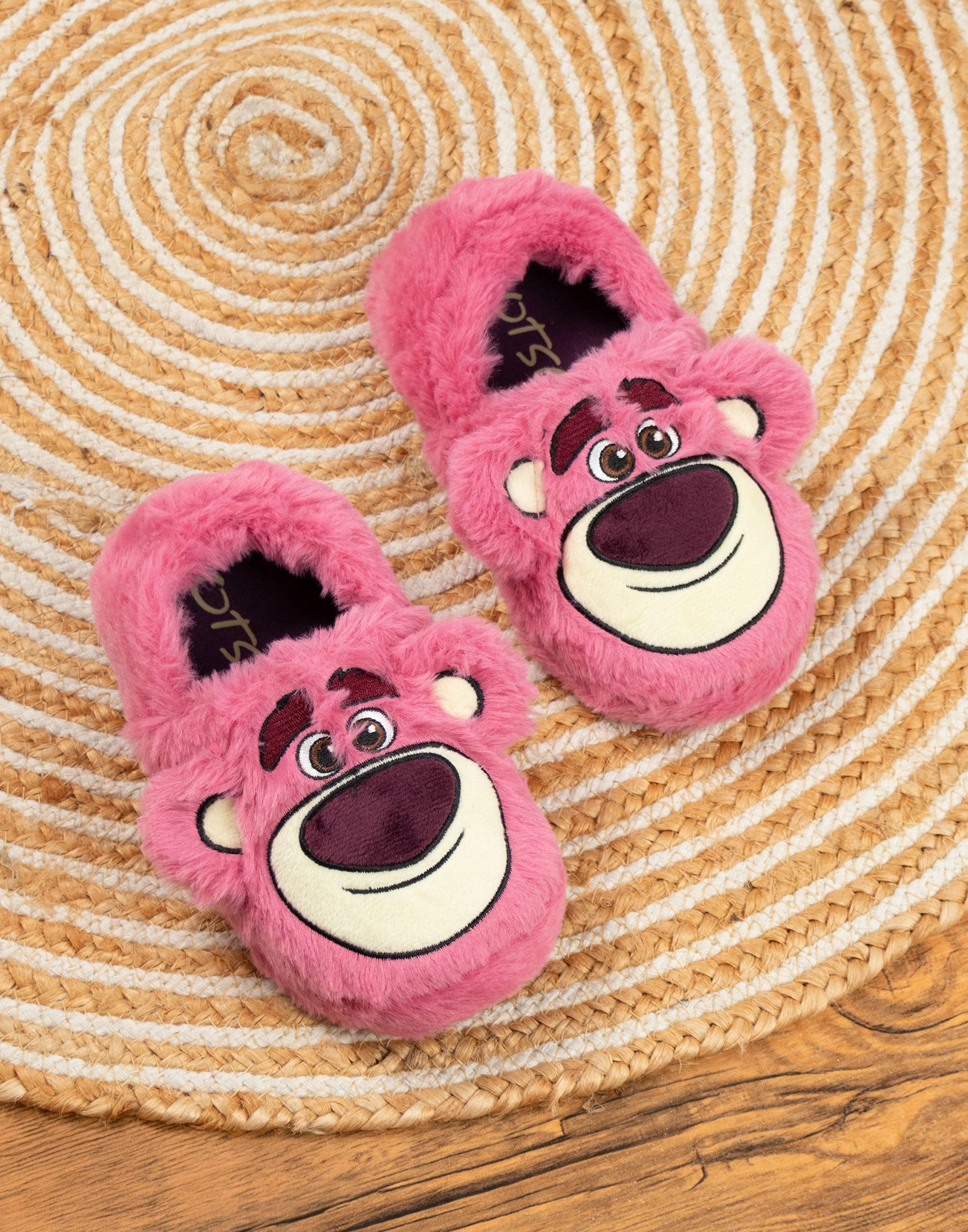 Disney Pixar Toy Story Lotso Girls Pink Slip On Loafer Slippers All Bird Slippers