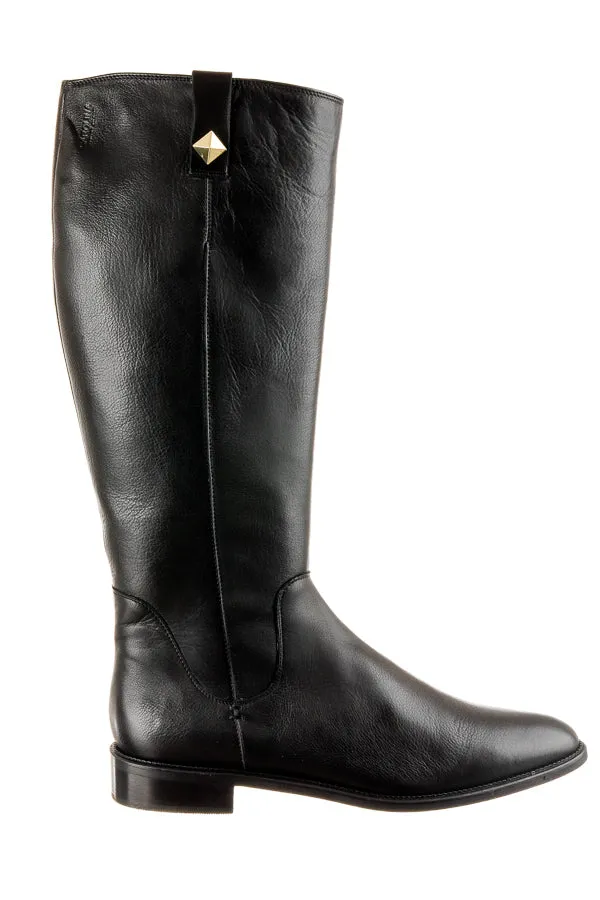 Plus Size Boots Extra Wide Calf Don Gold Dot Black