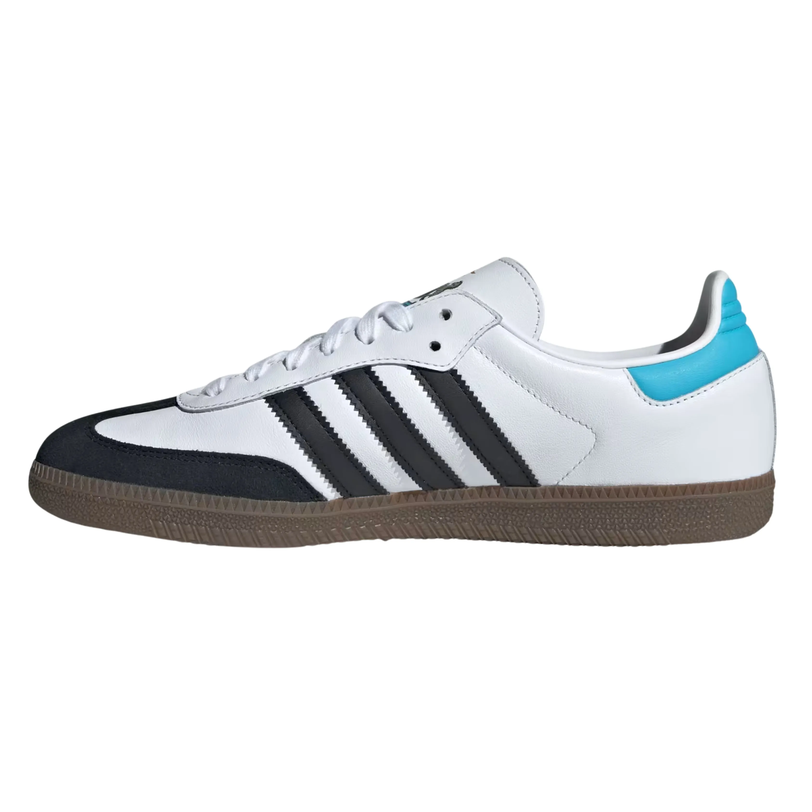 adidas Newcastle United Samba Soccer Shoes (White/Black/Sky Rush) 8.5 Soccer Cleats