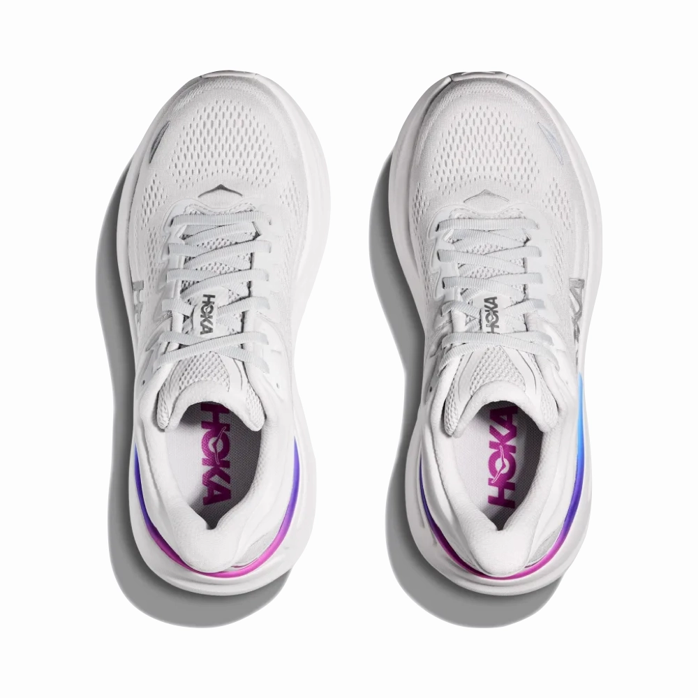 Best Support Shoes Hoka Women's Bondi 9 Sneaker in Cosmic Grey/White
