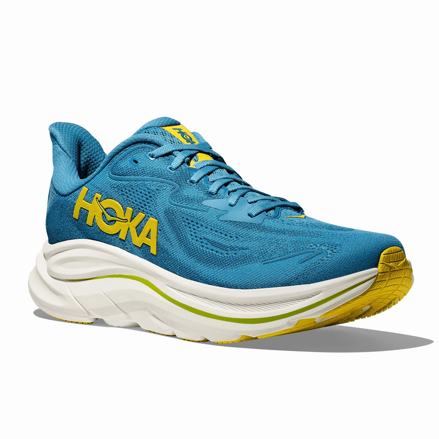 High Top Shoes HOKA Clifton 10 Mens 2E Wide Road Running Shoes
