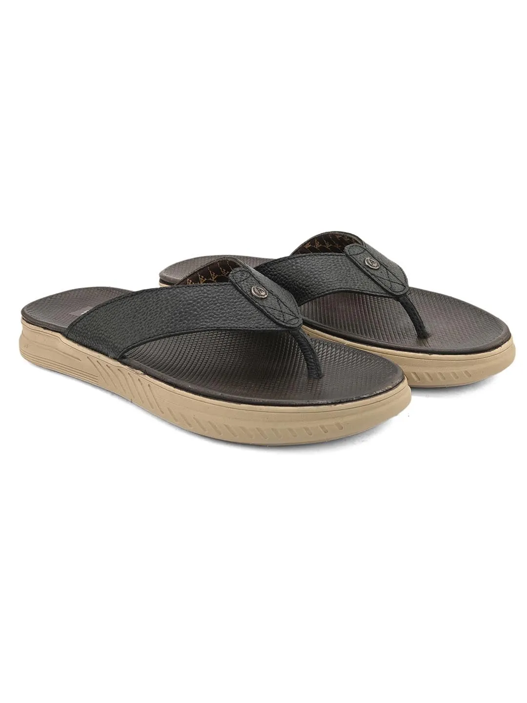 Slide In Sandals Alberto Torresi African Leather Thongs For Men With Extra Padded Flexible Footbeds Daily wear