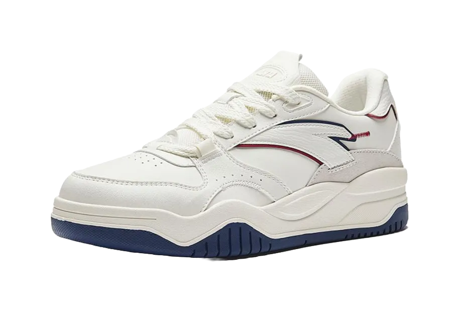 Anta Wave 3 Breathable Low top Skateboard Shoes Men's White Blue Spring Shoes Casual