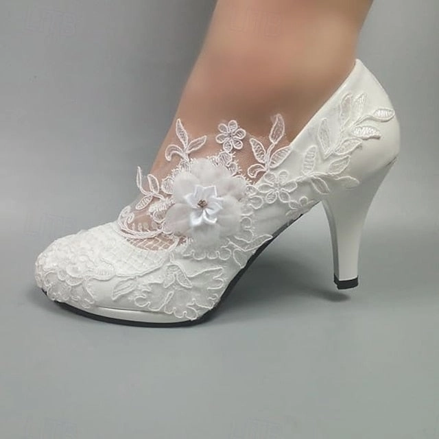 Yellow New Balance Shoes Womens Elegant Bridal Women's White Wedding Floral Lace Heels 