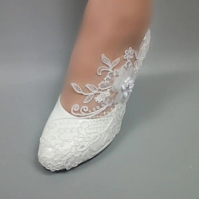 Elegant Bridal Women's White Wedding Floral Lace Heels  Women's New Balance 480 Casual Shoes