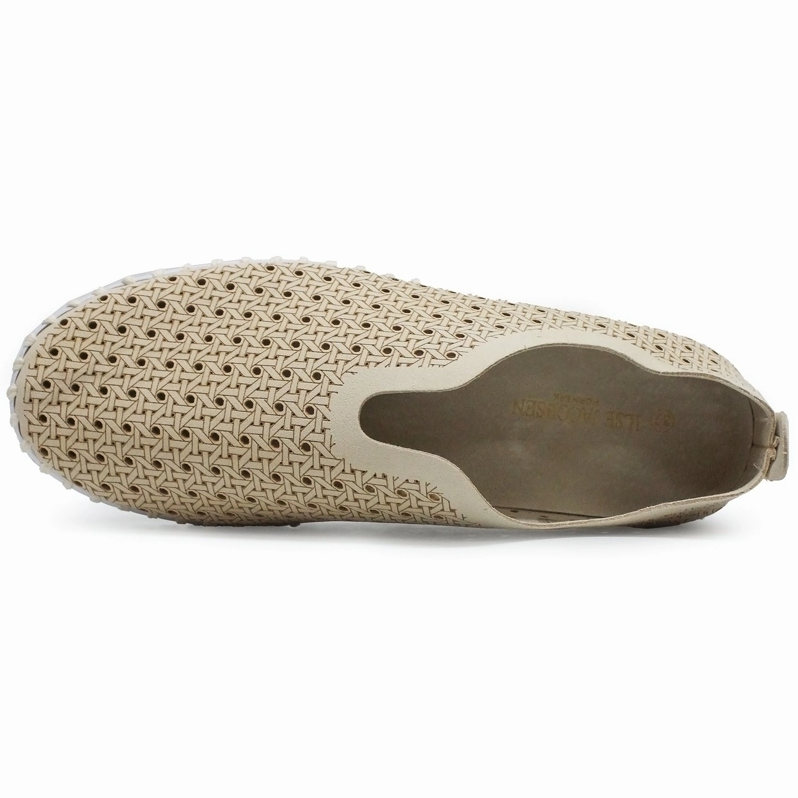 Ilse Jacobsen Tulip 4031 Nylon Polyurethane Women's Kit White Loafers Shoes Platform Lug Sole Loafers