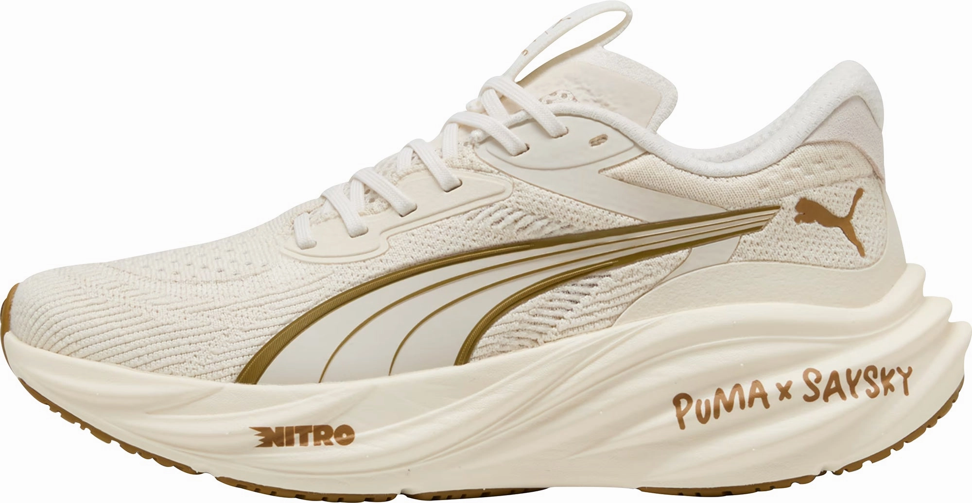 Puma Magnify Nitro 3 X SAYSKY Womens Running Shoes - Cream Puma Artificial Turf Soccer Shoes