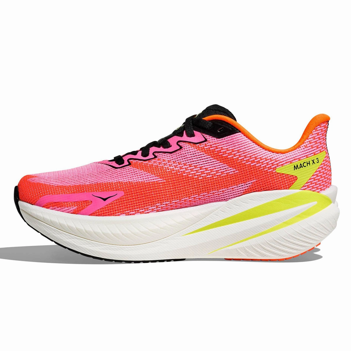 Pronation Shoes Hoka Mach X 3 Womens | Neon Rose / Neon Tangerine