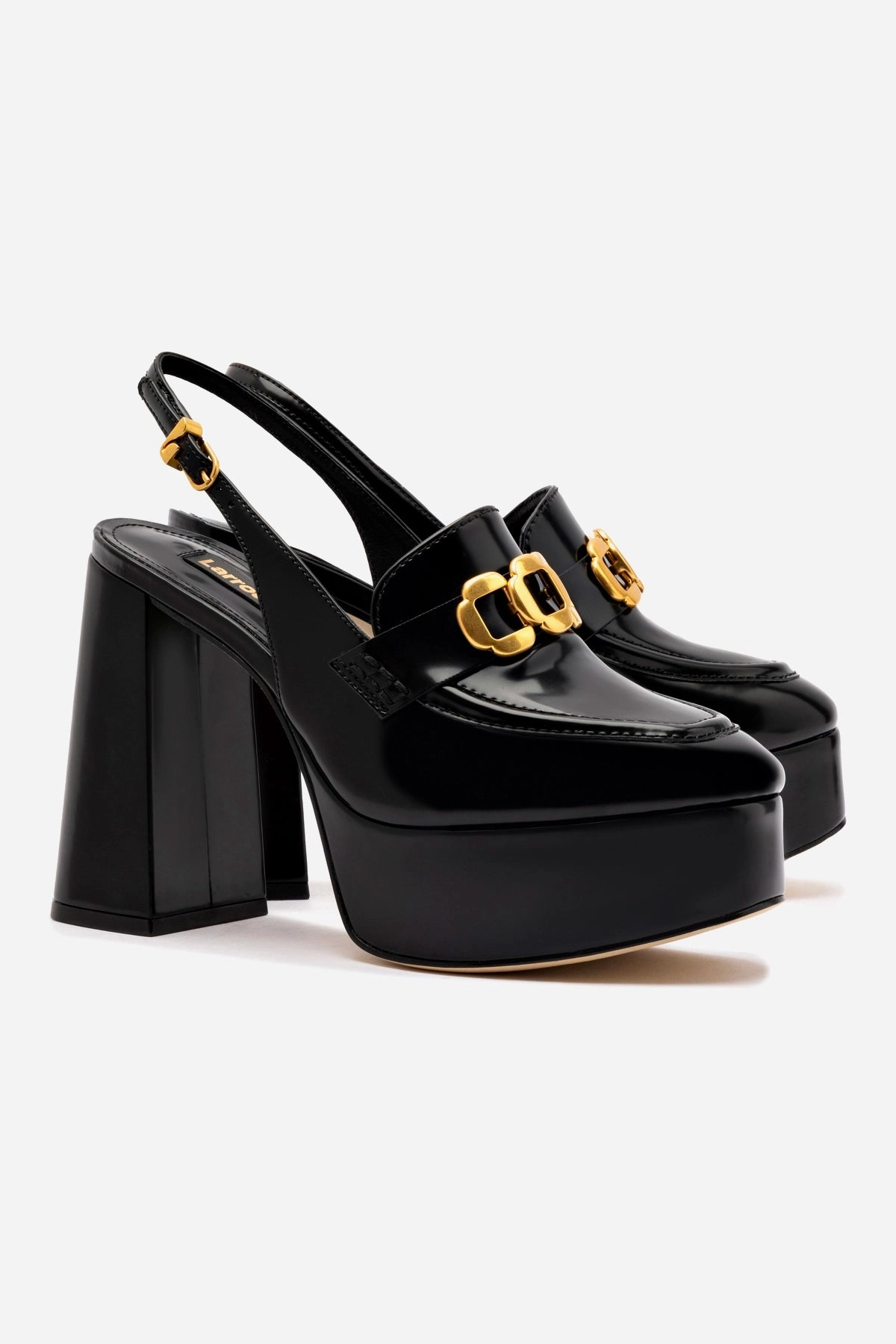 Harrington Loafer Hi In Black Box Leather Jewelled Loafers