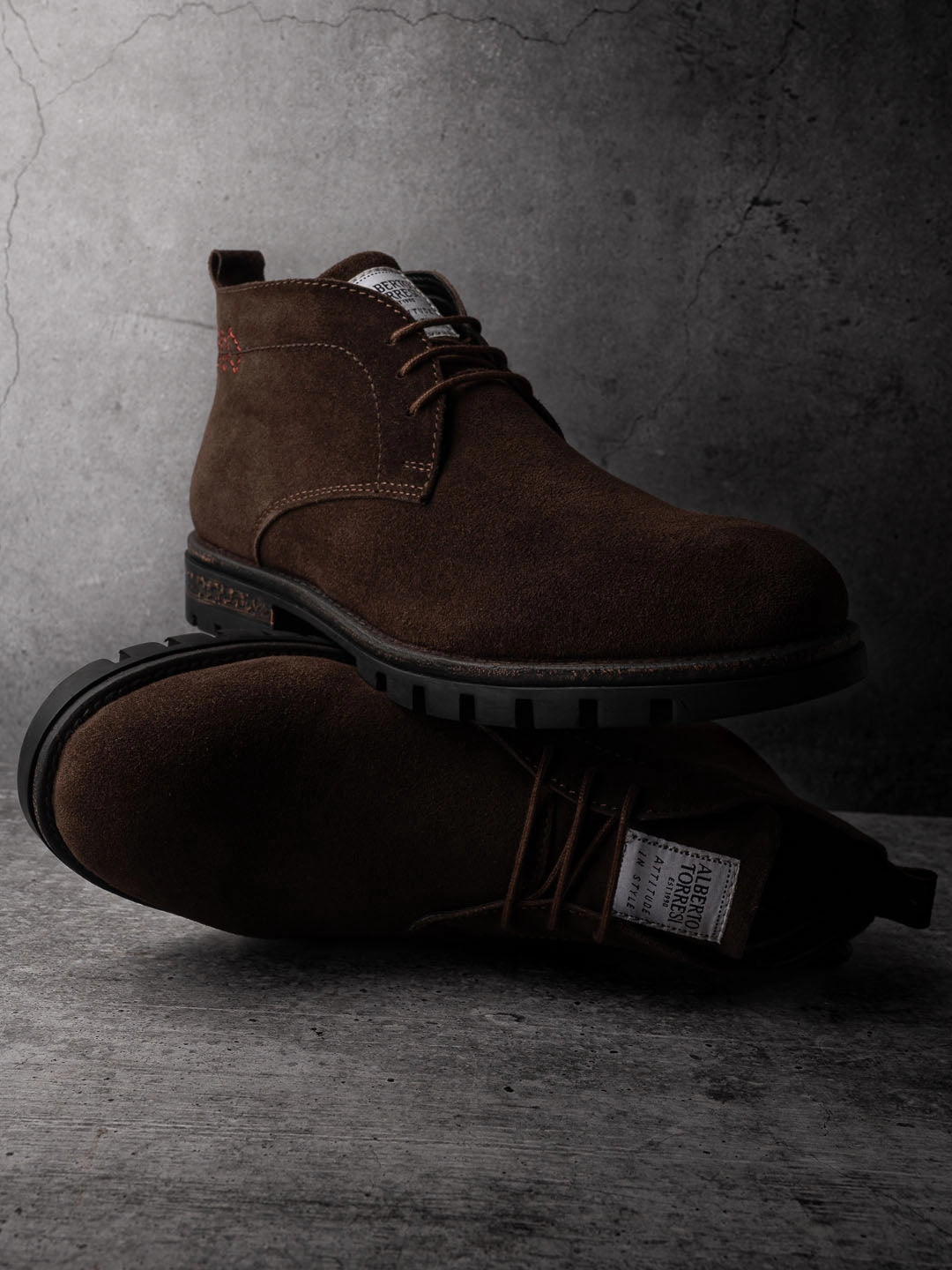 Alberto Torresi Headon Series Devl559 Genuine Suede High Tops For Men Iron Ranger Boots