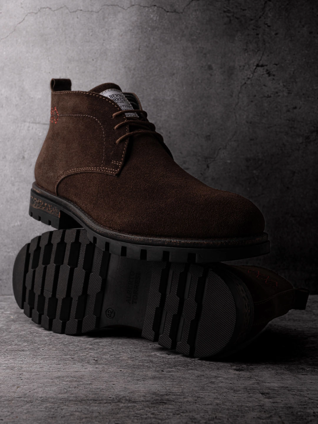 Heeled Military Boots Alberto Torresi Headon Series Devl559 Genuine Suede High Tops For Men