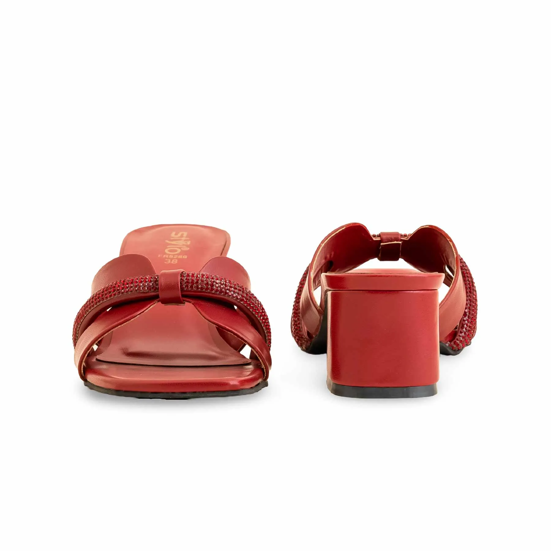 Maroon Formal Slipper For Women FR8280