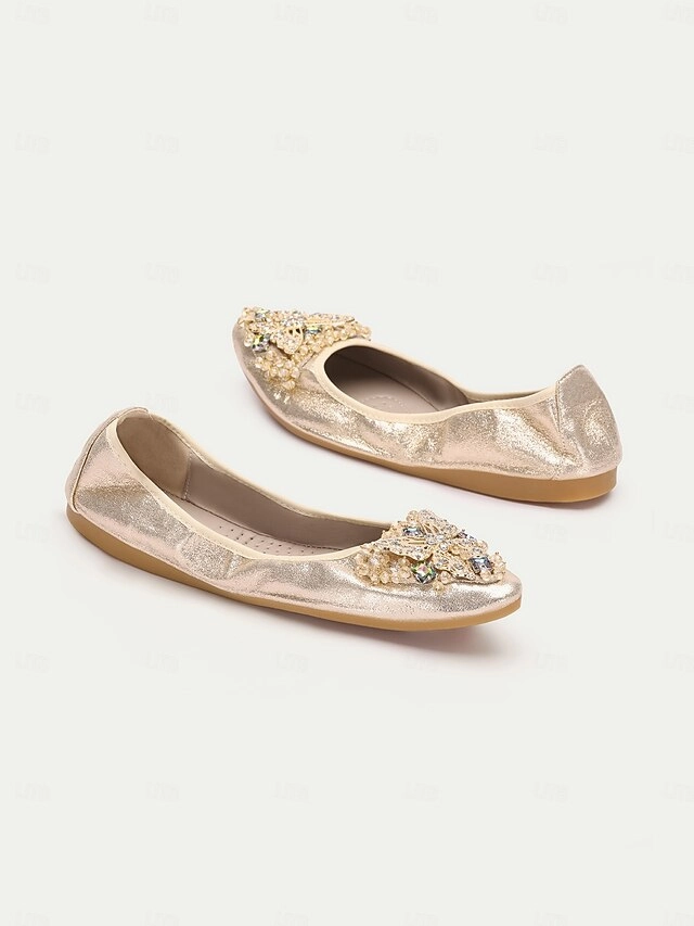 9060 New Balance Toddler Flats Glitter Crystal Women's with Gold Foldable