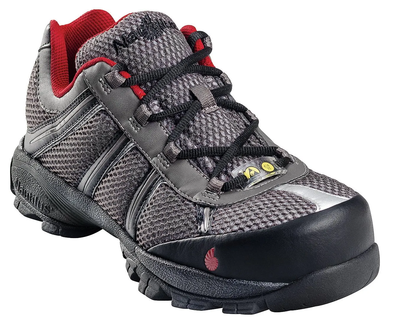 Duty Boots Nautilus Mens Steel Toe ESD Athletic M Grey/Red Action Leather Shoes